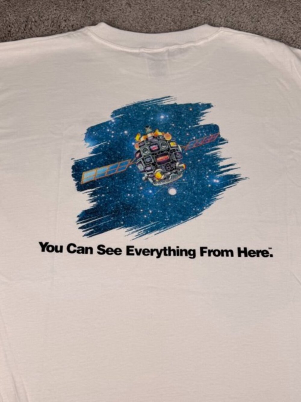 Vintage 90s US Satellite Broadcasting T-Shirt Communications Tech USA Space XL